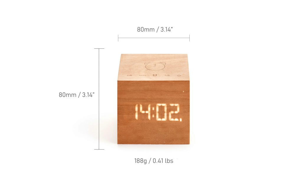 Cube Plus Clock Natural Cherry All for Men